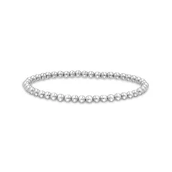 Discount ๐ AQUA 4mm Beaded Stretch Bracelet - 100% Exclusive Silver ๐