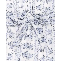 Brand new ❤️ AQUA ❤️ Girls' Floral Stripe Romper, Big Kid - 100% Exclusive Blue/white ✔️ -AQUA Elegant shop unnamed file 4273