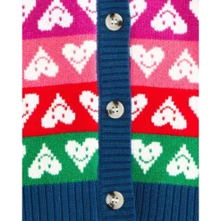 Flash Sale 🎉 AQUA 👏 Girls' Smile Hearts Jacquard Cardigan, Big Kid - 100% Exclusive Rainbow Multi ✔️ -AQUA Elegant shop unnamed file 4276