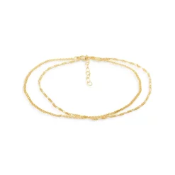 Best Sale ✨ AQUA Double-Row Chain Anklet- 100% Exclusive Gold 🥰