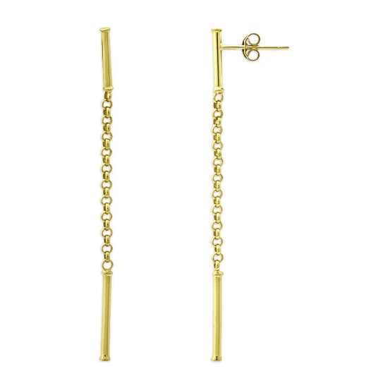 Cheap โ AQUA Chain & Bar Linear Drop Earrings In 18K Gold Plated Silver - 100% Exclusive ๐ 3 Cheap โ AQUA Chain & Bar Linear Drop Earrings In 18K Gold Plated Silver - 100% Exclusive ๐ - Image 3