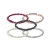 Wholesale ⭐ AQUA Simulated Pearl Beaded Stretch Bracelets, Set Of 5 - 100% Exclusive Silver ✨