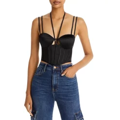 Discount 👏 AQUA Halter Bustier Top, Trousers, Jenni Strap High Heel Sandals & Crystal Shoulder Bag - 100% Exclusive Silver 😀 -AQUA Elegant shop unnamed file 43