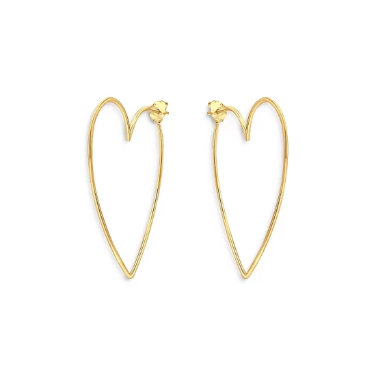 Discount ✨ AQUA Heart Drop Earrings In 18K Gold-Plated Sterling Silver - 100% Exclusive ⌛ 1 Discount ✨ AQUA Heart Drop Earrings In 18K Gold-Plated Sterling Silver - 100% Exclusive ⌛