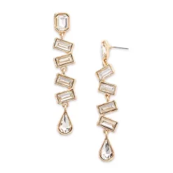 Brand new ⌛ AQUA Rhinestone Drop Earrings - 100% Exclusive Gold 🛒