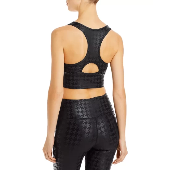 Hot Sale โ๏ธ AQUA Houndstooth Medium Impact Sports Bra - 100% Exclusive Black ๐ 2 Hot Sale โ๏ธ AQUA Houndstooth Medium Impact Sports Bra - 100% Exclusive Black ๐ - Image 2