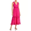 Deals ⭐ AQUA Smocked Eyelet Midi Dress - 100% Exclusive Hot Pink 🛒