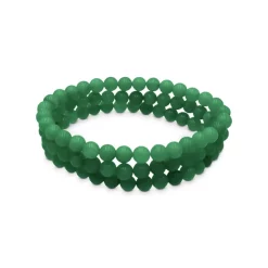 New 👏 AQUA Triple Row Aventurine Beaded Stretch Bracelet - 100% Exclusive Green ✔️