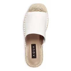 Wholesale 🎁 AQUA Women's Jacy Platform Wedge Slide Sandals - 100% Exclusive White Leather 👏 -AQUA Elegant shop unnamed file 4422