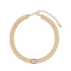 Brand new ✨ AQUA Crystal Ball Chain Collar, 12"-15.5" - 100% Exclusive Gold ⭐ -AQUA Elegant shop unnamed file 4443