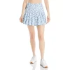 Deals 😉 AQUA Floral Print Tennis Skort - 100% Exclusive White Blue Floral ⌛
