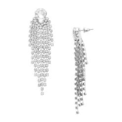 Deals ๐ฅ AQUA Gem Fringe Drop Earrings - 100% Exclusive Silver โญ