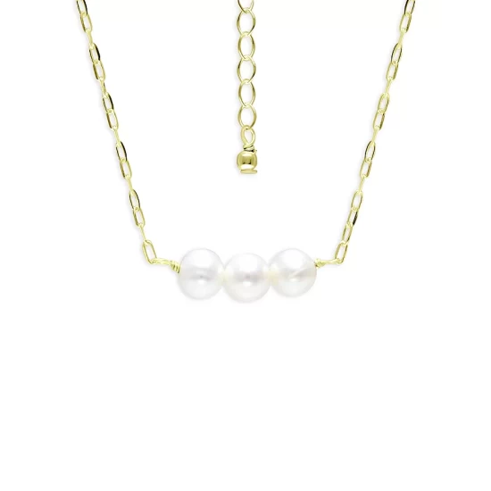 Coupon ⭐ AQUA Freshwater Pearl Trio Paperclip Chain Collar Necklace In 18K Gold Plated Sterling Silver, 15.5"-17.5" - 100% Exclusive White/gold ⌛ 1 Coupon ⭐ AQUA Freshwater Pearl Trio Paperclip Chain Collar Necklace In 18K Gold Plated Sterling Silver, 15.5"-17.5" - 100% Exclusive White/gold ⌛