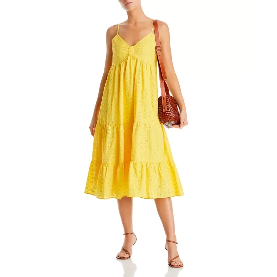 Wholesale โจ AQUA Eyelet Tiered Midi Dress - 100% Exclusive Sunshine ๐ 3 Wholesale โจ AQUA Eyelet Tiered Midi Dress - 100% Exclusive Sunshine ๐ - Image 3