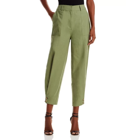 Best deal โค๏ธ AQUA Cotton Barrel Leg Utility Pants Army Green ๐ 1 Best deal โค๏ธ AQUA Cotton Barrel Leg Utility Pants Army Green ๐