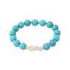 Deals 💯 AQUA Howlite Chryscolla Bead & Pearl Stretch Bracelet - 100% Exclusive Blue/white 😀