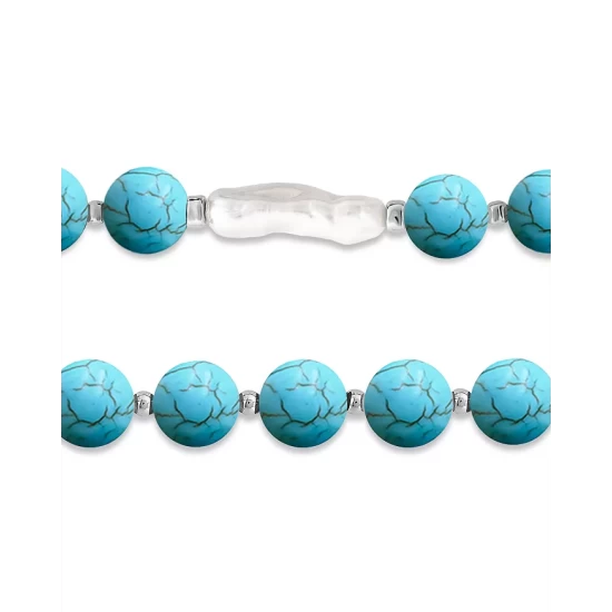 Deals 💯 AQUA Howlite Chryscolla Bead & Pearl Stretch Bracelet - 100% Exclusive Blue/white 😀 3 Deals 💯 AQUA Howlite Chryscolla Bead & Pearl Stretch Bracelet - 100% Exclusive Blue/white 😀 - Image 3