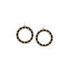 Hot Sale 🛒 AQUA Suede Chain Drop Hoop Earrings - 100% Exclusive Black/gold 😍