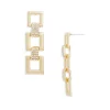 Best reviews of 👏 AQUA Pavé Square Link Drop Earrings In 18K Gold Plated - 100% Exclusive ❤️
