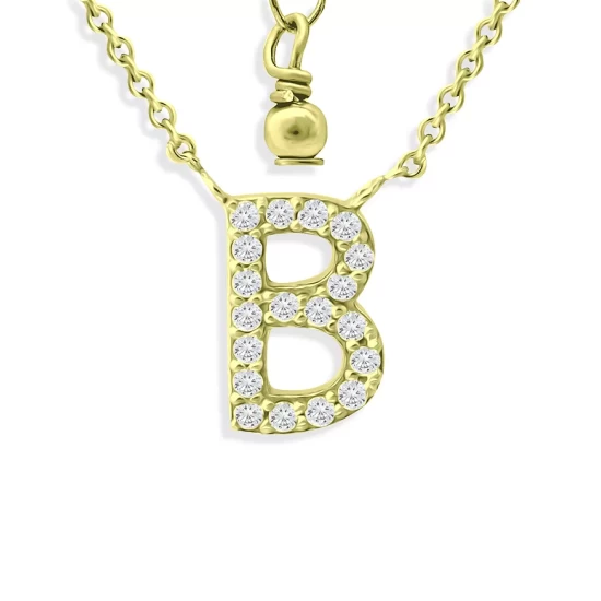 Best Sale ⌛ AQUA Pavé Initial Pendant Necklace In 18K Gold Plated Sterling Silver, 15"-17" - 100% Exclusive ✨ 5 Best Sale ⌛ AQUA Pavé Initial Pendant Necklace In 18K Gold Plated Sterling Silver, 15"-17" - 100% Exclusive ✨ - Image 5