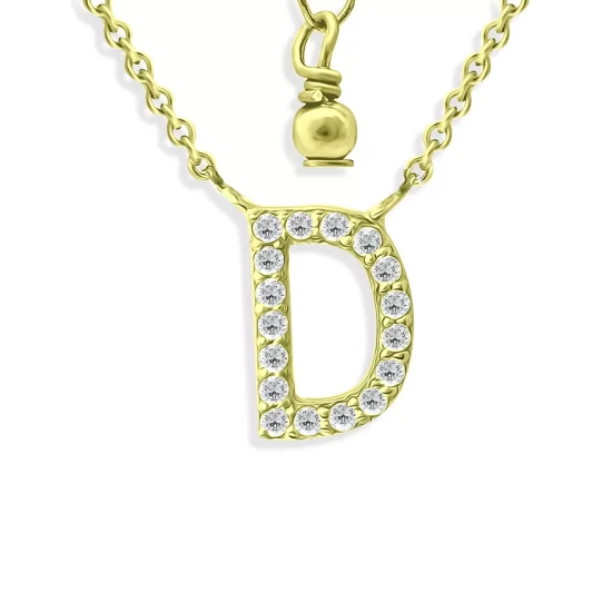 Best Sale ⌛ AQUA Pavé Initial Pendant Necklace In 18K Gold Plated Sterling Silver, 15"-17" - 100% Exclusive ✨ 7 Best Sale ⌛ AQUA Pavé Initial Pendant Necklace In 18K Gold Plated Sterling Silver, 15"-17" - 100% Exclusive ✨ - Image 7