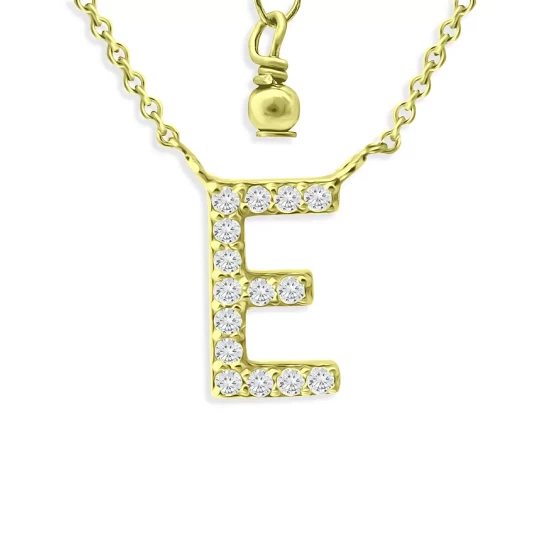 Best Sale ⌛ AQUA Pavé Initial Pendant Necklace In 18K Gold Plated Sterling Silver, 15"-17" - 100% Exclusive ✨ 8 Best Sale ⌛ AQUA Pavé Initial Pendant Necklace In 18K Gold Plated Sterling Silver, 15"-17" - 100% Exclusive ✨ - Image 8