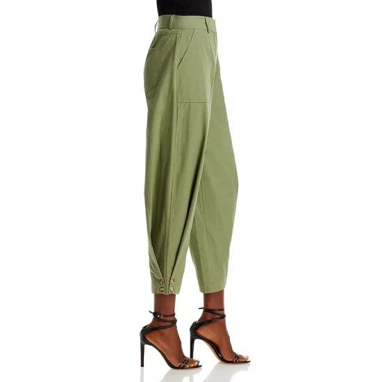Best deal โค๏ธ AQUA Cotton Barrel Leg Utility Pants Army Green ๐ 4 Best deal โค๏ธ AQUA Cotton Barrel Leg Utility Pants Army Green ๐ - Image 4