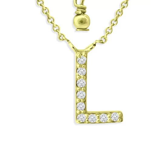 Best Sale ⌛ AQUA Pavé Initial Pendant Necklace In 18K Gold Plated Sterling Silver, 15"-17" - 100% Exclusive ✨ 12 Best Sale ⌛ AQUA Pavé Initial Pendant Necklace In 18K Gold Plated Sterling Silver, 15"-17" - 100% Exclusive ✨ - Image 12