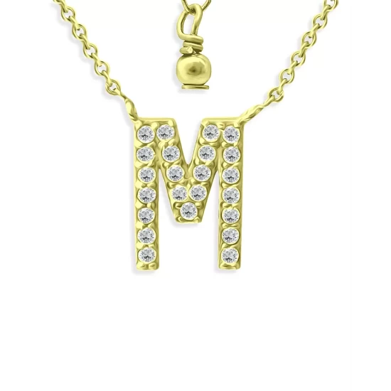 Best Sale ⌛ AQUA Pavé Initial Pendant Necklace In 18K Gold Plated Sterling Silver, 15"-17" - 100% Exclusive ✨ 13 Best Sale ⌛ AQUA Pavé Initial Pendant Necklace In 18K Gold Plated Sterling Silver, 15"-17" - 100% Exclusive ✨ - Image 13