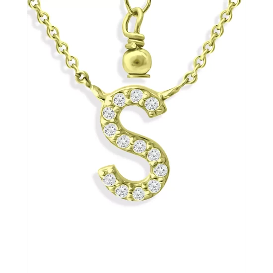 Best Sale ⌛ AQUA Pavé Initial Pendant Necklace In 18K Gold Plated Sterling Silver, 15"-17" - 100% Exclusive ✨ 15 Best Sale ⌛ AQUA Pavé Initial Pendant Necklace In 18K Gold Plated Sterling Silver, 15"-17" - 100% Exclusive ✨ - Image 15