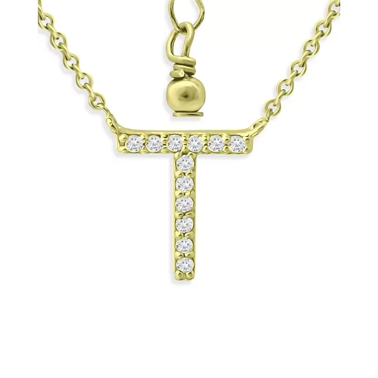 Best Sale ⌛ AQUA Pavé Initial Pendant Necklace In 18K Gold Plated Sterling Silver, 15"-17" - 100% Exclusive ✨ 16 Best Sale ⌛ AQUA Pavé Initial Pendant Necklace In 18K Gold Plated Sterling Silver, 15"-17" - 100% Exclusive ✨ - Image 16
