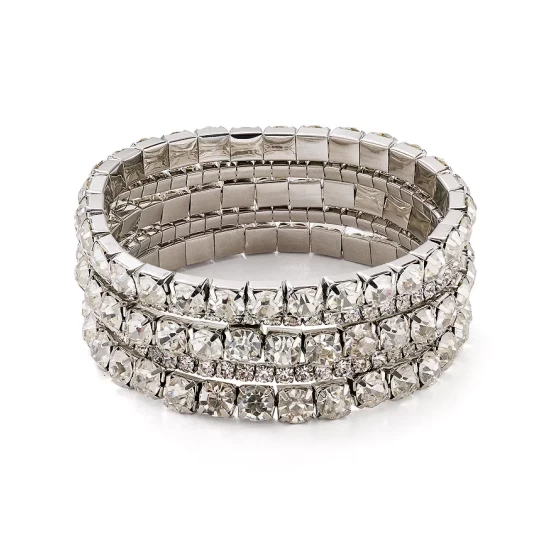 Top 10 โญ AQUA Crystal Stretch Bracelets, Set Of 5 - 100% Exclusive Silver ๐ 1 Top 10 โญ AQUA Crystal Stretch Bracelets, Set Of 5 - 100% Exclusive Silver ๐