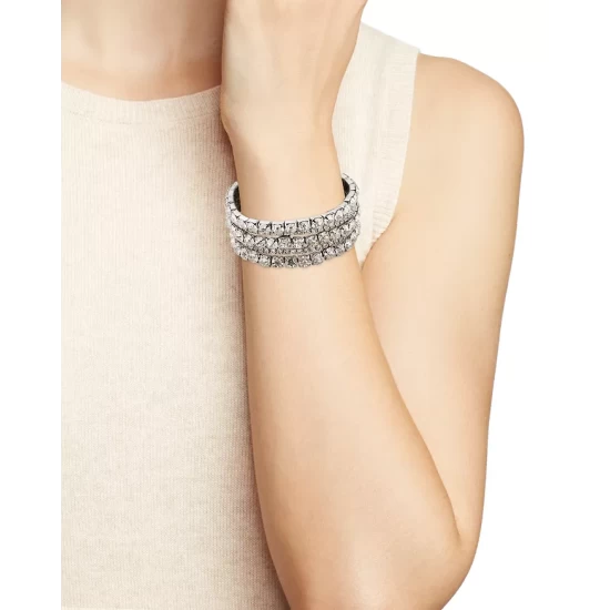 Top 10 โญ AQUA Crystal Stretch Bracelets, Set Of 5 - 100% Exclusive Silver ๐ 2 Top 10 โญ AQUA Crystal Stretch Bracelets, Set Of 5 - 100% Exclusive Silver ๐ - Image 2