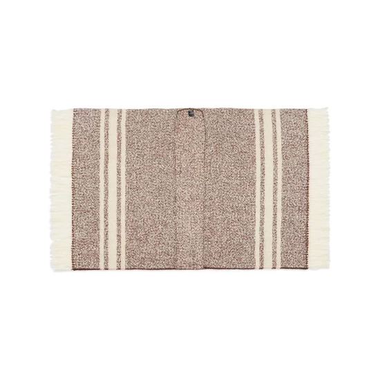 New 🥰 AQUA Striped Bouclé Ruana - 100% Exclusive Brown/cream 🥰 2 New 🥰 AQUA Striped Bouclé Ruana - 100% Exclusive Brown/cream 🥰 - Image 2