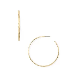 Buy โจ AQUA ๐ Hammered Hoop Earrings - 100% Exclusive Gold โจ