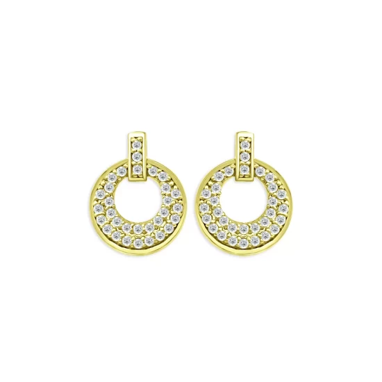 Best Pirce ✔️ AQUA Pavé Doorknocker Drop Earrings In 18K Gold Plated Sterling Silver - 100% Exclusive 👏 1 Best Pirce ✔️ AQUA Pavé Doorknocker Drop Earrings In 18K Gold Plated Sterling Silver - 100% Exclusive 👏