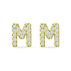 Budget ✨ AQUA Pavé Initial Stud Earrings In 18K Gold Plated Sterling Silver - 100% Exclusive 🧨 -AQUA Elegant shop unnamed file 4570