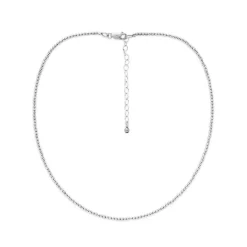 Flash Sale 🛒 AQUA 2mm Beaded Collar Necklace, 14"-16" - 100% Exclusive Silver ✔️
