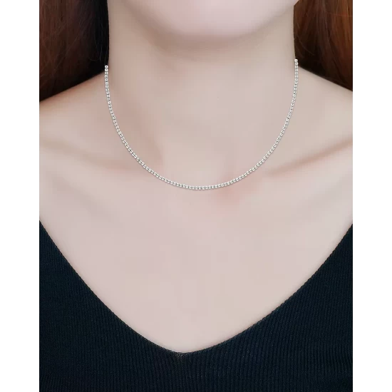 Flash Sale ๐ AQUA 2mm Beaded Collar Necklace, 14"-16" - 100% Exclusive Silver โ๏ธ 2 Flash Sale ๐ AQUA 2mm Beaded Collar Necklace, 14"-16" - 100% Exclusive Silver โ๏ธ - Image 2