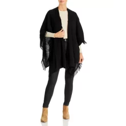 Flash Sale ❤️ AQUA Fringe Ruana - 100% Exclusive Gray 🔥 -AQUA Elegant shop unnamed file 4587