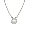 Best Sale 🥰 AQUA Cultured Freshwater Pearl Slide-Frame Necklace In Sterling Silver, 15.5"-17.5" - 100% Exclusive White/silver 🥰