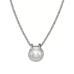 Best Sale 🥰 AQUA Cultured Freshwater Pearl Slide-Frame Necklace In Sterling Silver, 15.5"-17.5" - 100% Exclusive White/silver 🥰