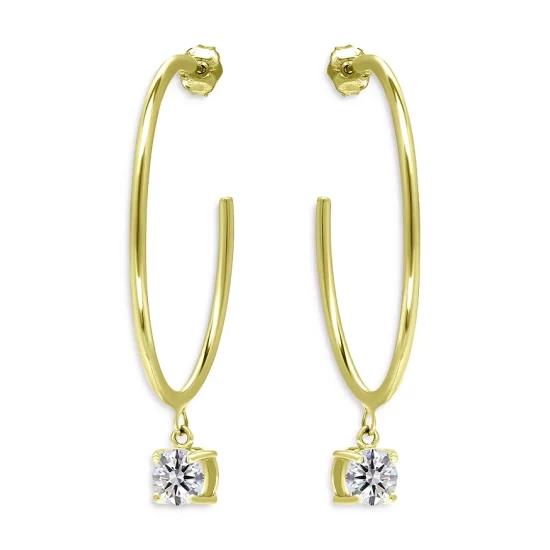 Budget ๐ AQUA Drop Hoop Earnings In 18K Gold Plated Sterling Silver - 100% Exclusive โจ 1 Budget ๐ AQUA Drop Hoop Earnings In 18K Gold Plated Sterling Silver - 100% Exclusive โจ