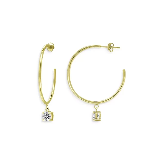 Budget ๐ AQUA Drop Hoop Earnings In 18K Gold Plated Sterling Silver - 100% Exclusive โจ 3 Budget ๐ AQUA Drop Hoop Earnings In 18K Gold Plated Sterling Silver - 100% Exclusive โจ - Image 3