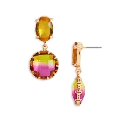 Cheap 🧨 AQUA Pink And Yellow Drop Earrings - 100% Exclusive Pink/yellow 😀