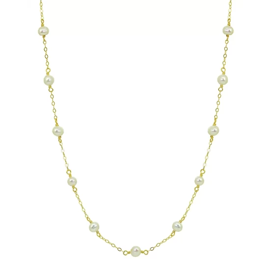 Promo ๐ฅ AQUA Cultured Freshwater Pearl Station Necklace, 15.5"-17.5" - 100% Exclusive White/gold ๐ 1 Promo ๐ฅ AQUA Cultured Freshwater Pearl Station Necklace, 15.5"-17.5" - 100% Exclusive White/gold ๐