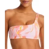Outlet 🧨 AQUA Swirl Print One Shoulder Bikini Top - 100% Exclusive Pink Multi 🌟