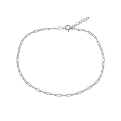 Cheap ✔️ AQUA Paper Clip Chain Ankle Bracelet - 100% Exclusive Silver 🔥