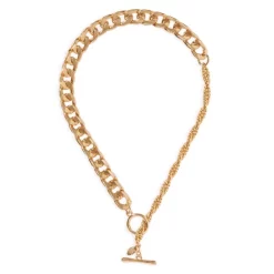 Discount 🎁 AQUA X Scout The City Mixed Chain Toggle Necklace, 17.5" - 100% Exclusive Gold ⌛