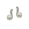 Deals 🥰 AQUA Pavé Accent & Cultured Pearl Drop Earrings - 100% Exclusive White/silver 🥰